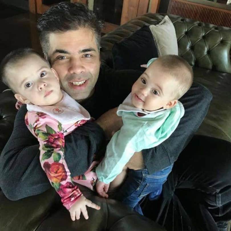 karan johar shares adorable pictures of yash and roohi