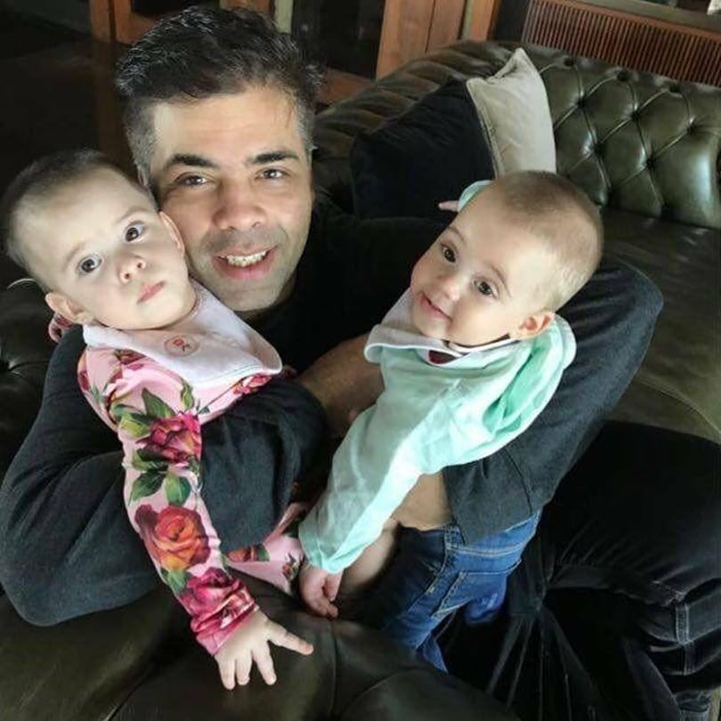 karan johar shares adorable pictures of yash and roohi