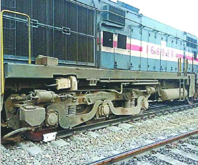 Train engine derailed