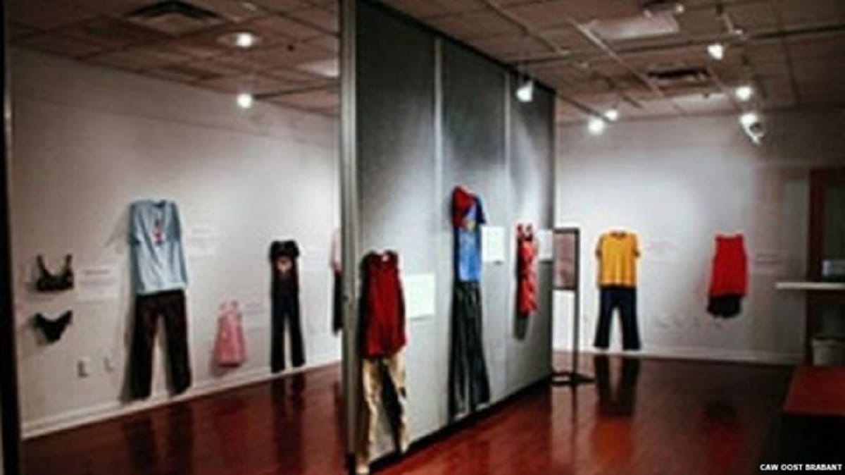 Exhibition of rape victims clothes