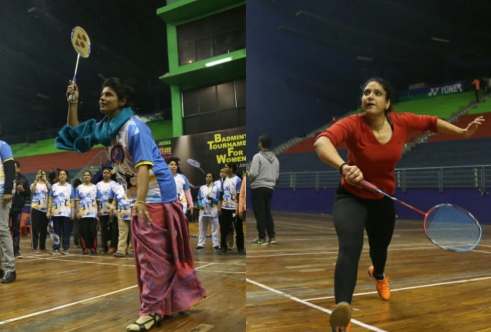 minister Swati Singh played badminton in kd singh babu stadium