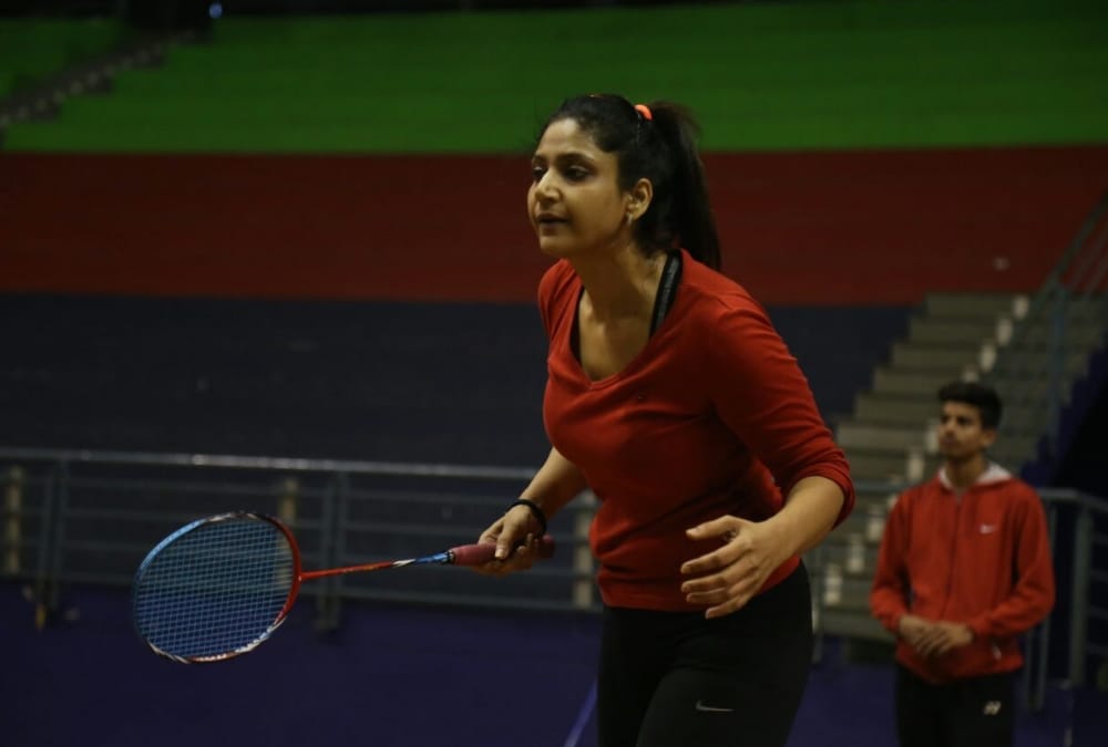 minister Swati Singh played badminton in kd singh babu stadium