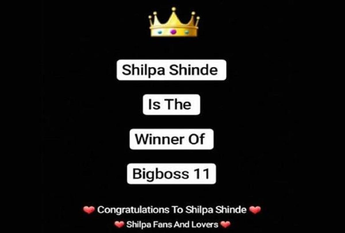 shilpa shinde is getting greetings on social media before bigg boss 11 result 