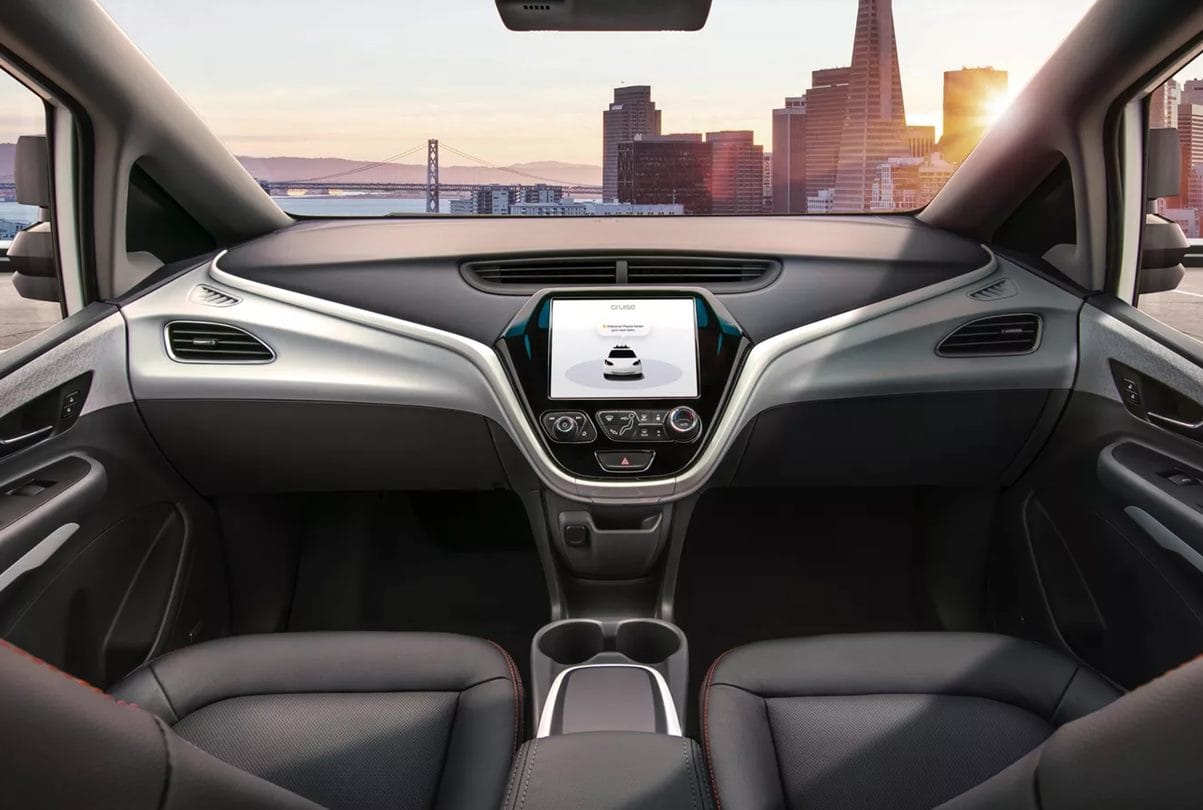 General Motors showcased Cruise AV, a car without a steering wheel or brake pedal