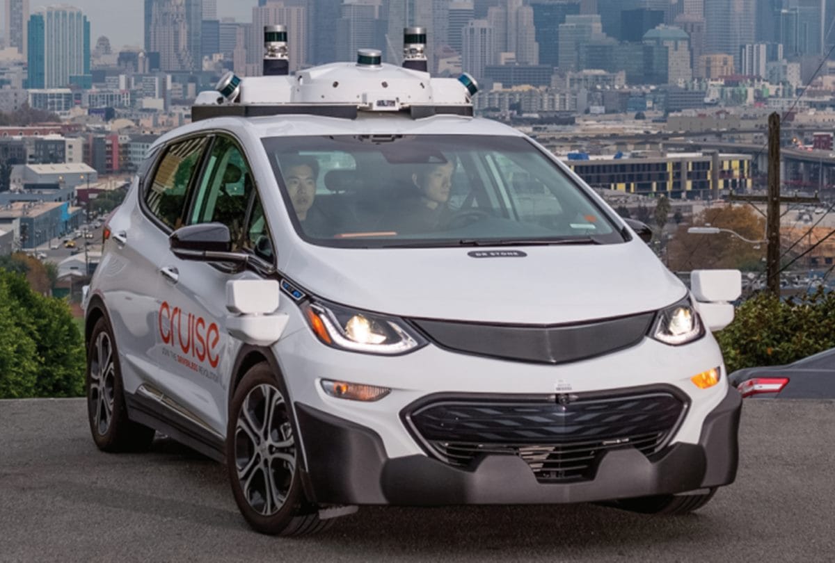 General Motors showcased Cruise AV, a car without a steering wheel or brake pedal