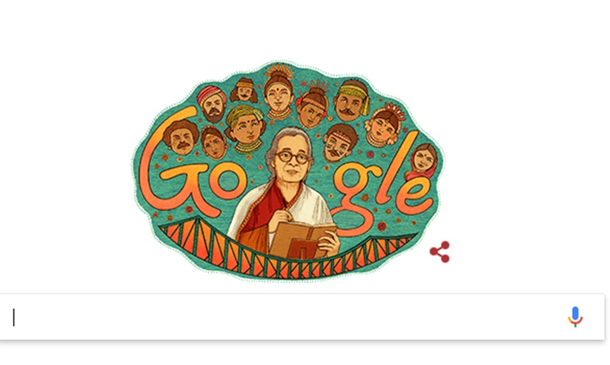 Google Pays tribute to writer activist mahasweta devi on her 92nd birthday