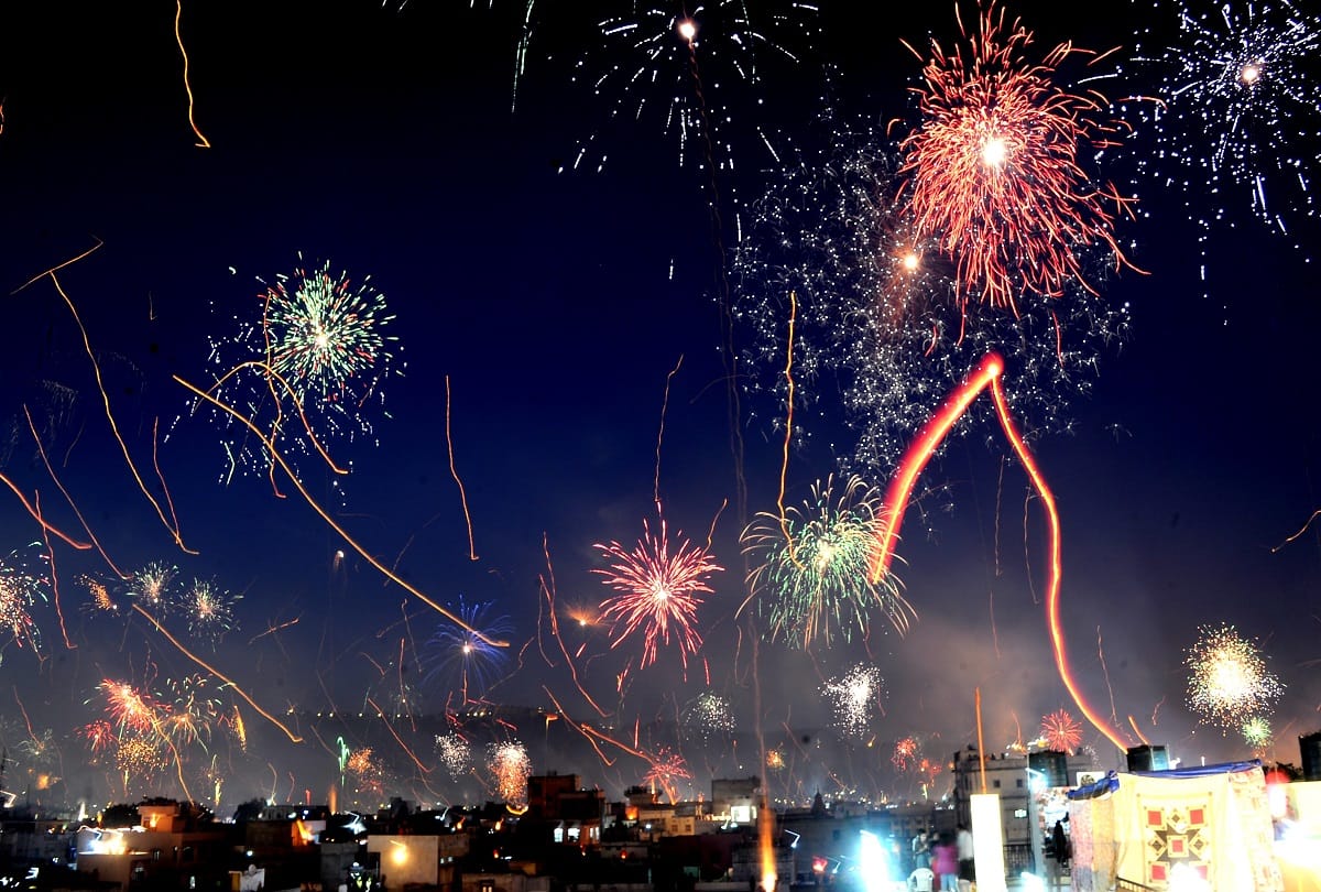 Makar sankranti celebrated as a diwali celebration in jaipur rajasthan