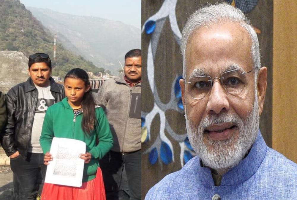 little girl emotional letter to pm modi for uttarakhand capital