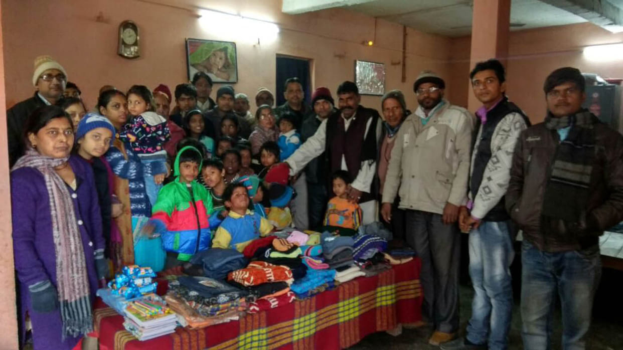 The hot clothes given for orphans