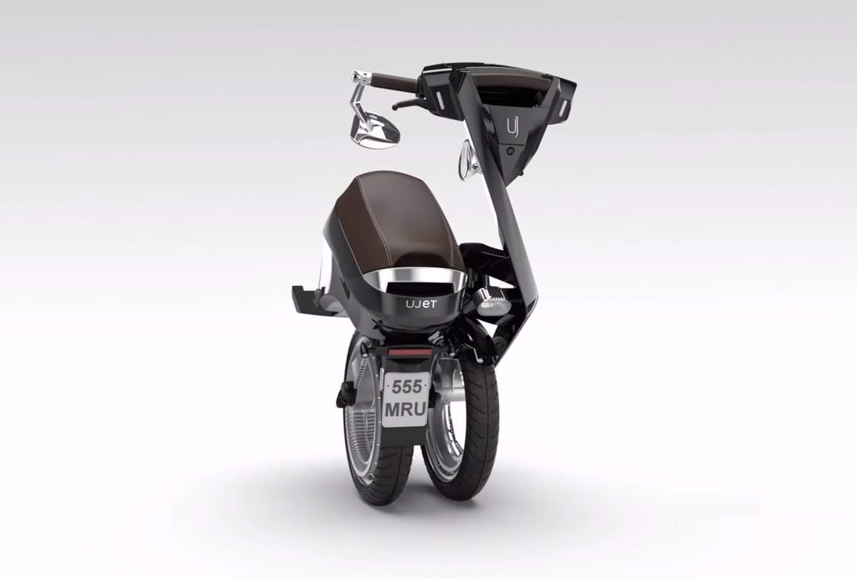 Ujet unveiled Foldable Smart Scooter with 150 kilometer range at CES 2018