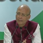  Congress spokesperson Abhishek Singhvi