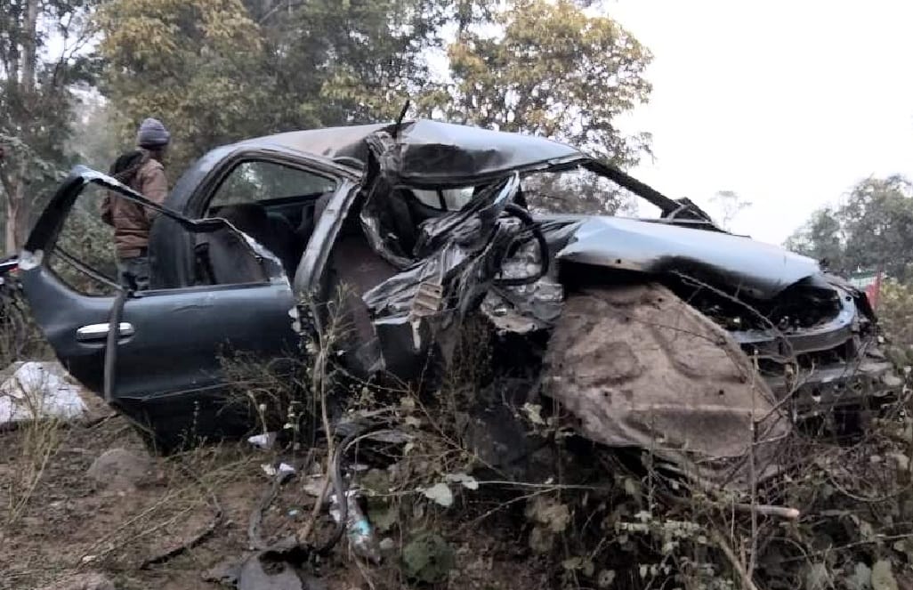 Accident in haridwar four injured horrible photos