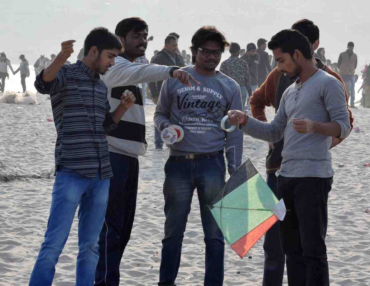 kites celebration in varanasi on the occasion of makar sankranti