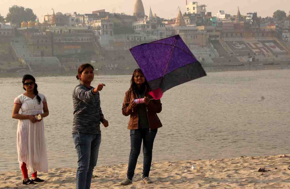 kites seen all over on basant panchami