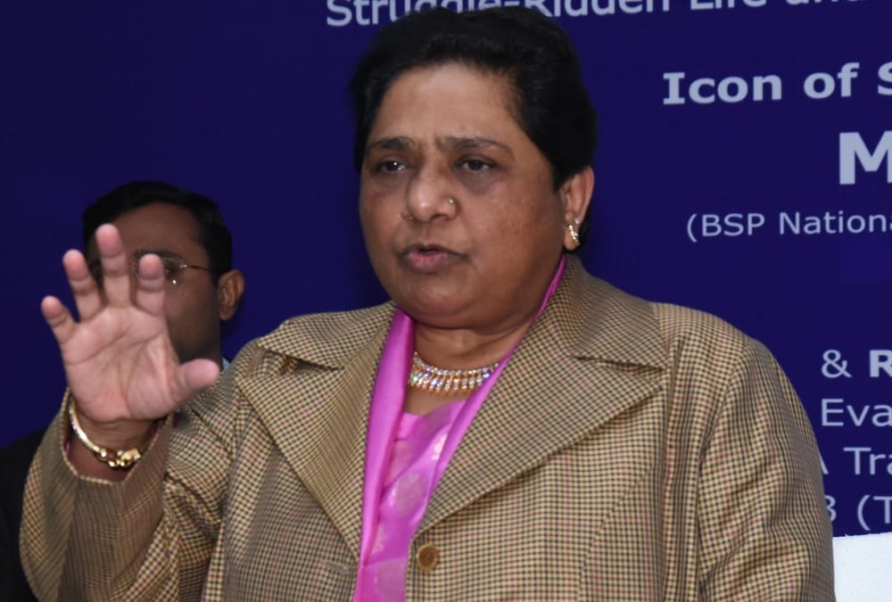 mayawati addresses media on her birthday.