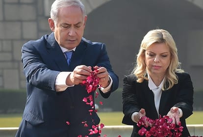 PM Modi and israel PM benjamin netanyahu visit in Gujarat's Sabarmati Ashram 