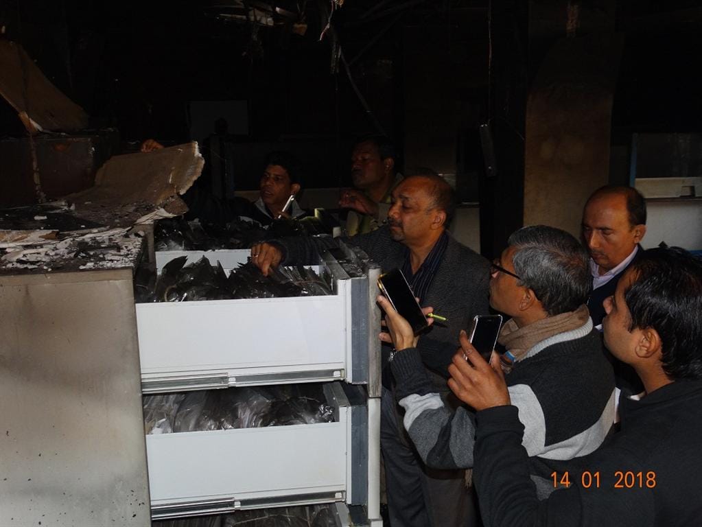 Fire caught in State Bank Branch of Hasayan