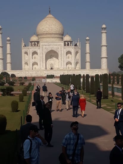 Israel PM benjamin netanyahu visiting taj mahal Agra