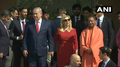 Israel PM benjamin netanyahu visiting taj mahal Agra