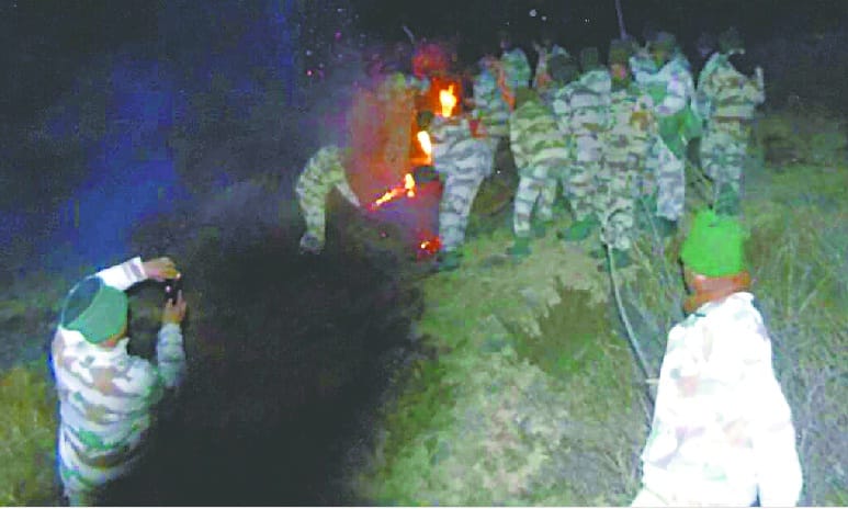 ITBP prevents fire in forests