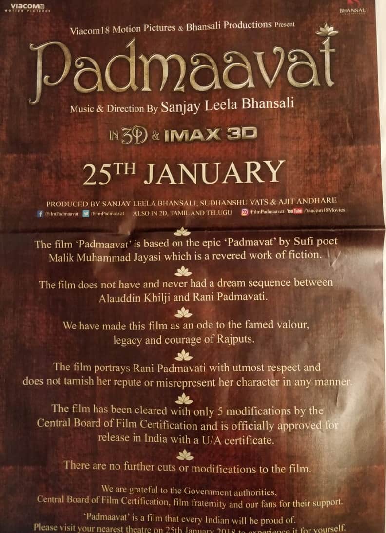Padmaavat makers gave advertisment in newspapers but they trolled on twitter