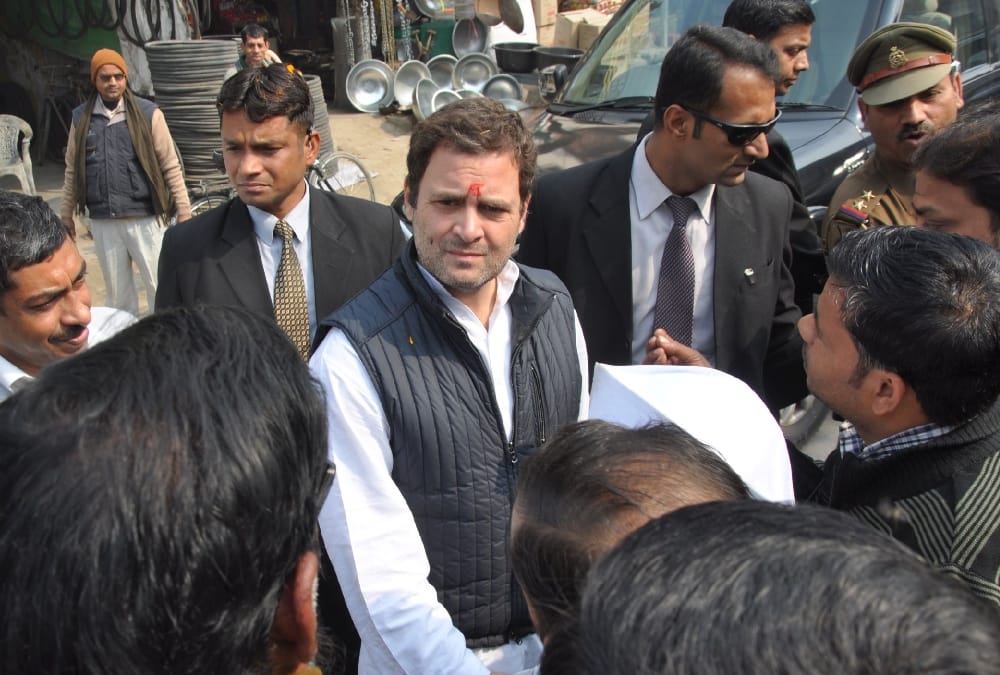 rahul gandhi meets people in amethi.