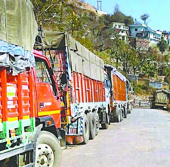 Overloading of trucks in the hills again