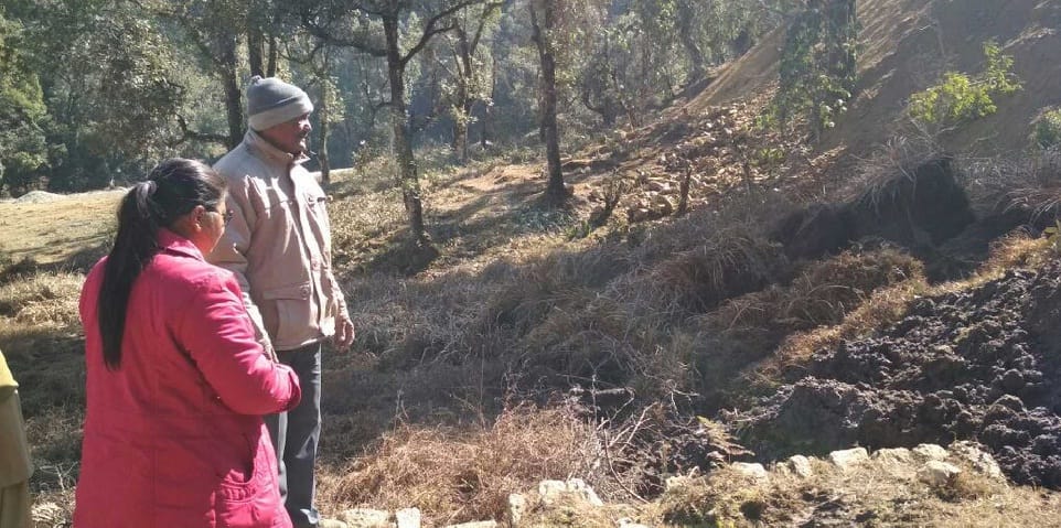 Geothermal investigation of land bursting case