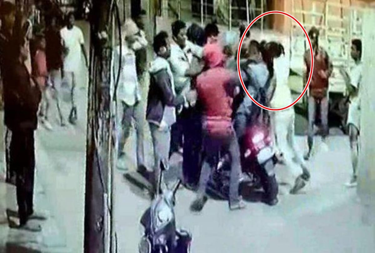 Drunken gang dancing in middle of the road assault two men and a woman