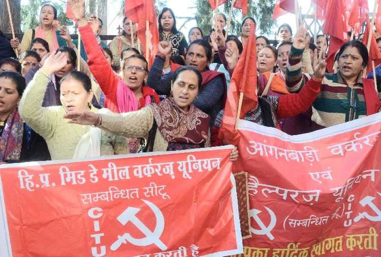  mid day meal and anganwadi worker strike in himachal 