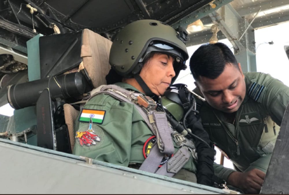 nirmala sitharaman fly in sukhoi 30 from jodhpur