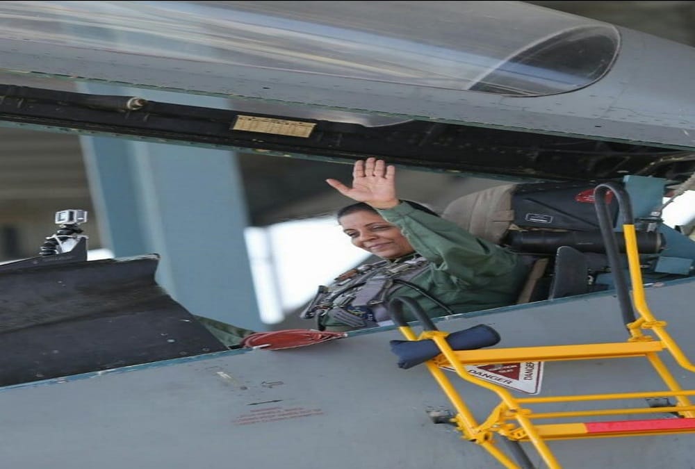 nirmala sitharaman fly in sukhoi 30 from jodhpur