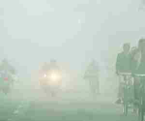 Heavy fog in morning and night