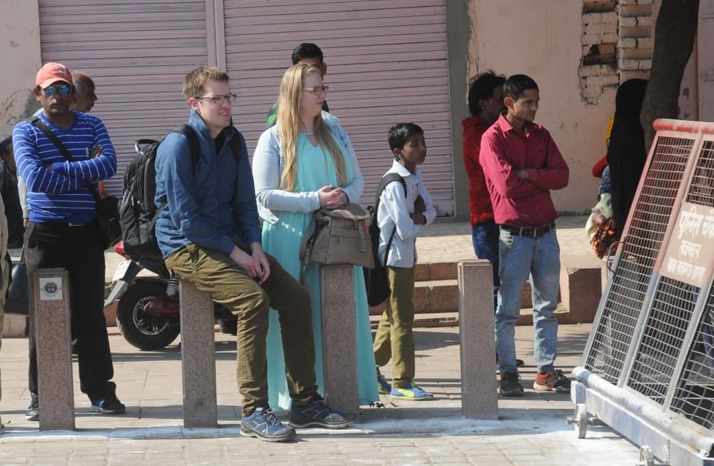 people hostile near taj mahal during Israel PM visit