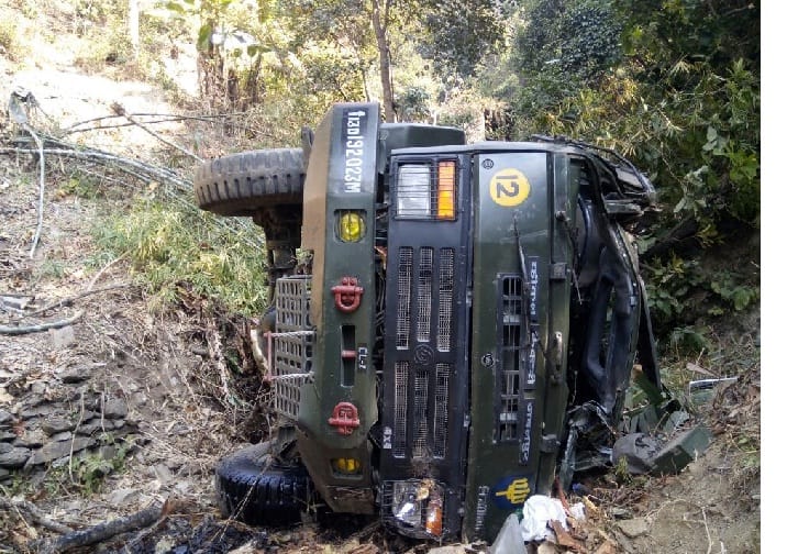 Army's vehicle collapses in trench, youth injured