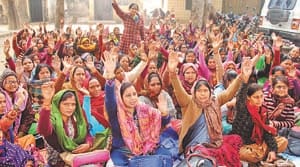demonstration in nagar kotwali area