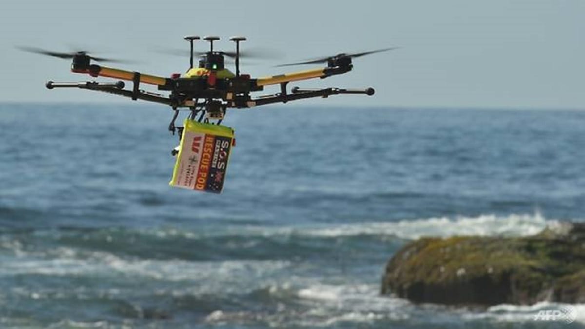  Worlds first ever drone sea rescue operation in australia
