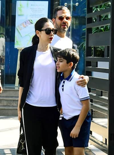 Karisma Kapoor takes son to meet her ex husband Sanjay Kapur