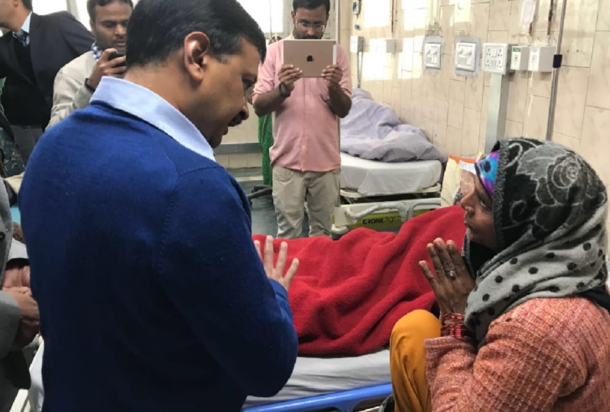 kejriwal reached gtb hospital for a surprise check