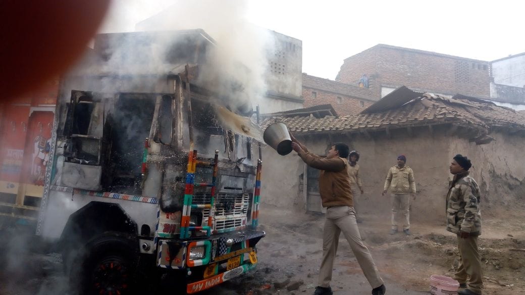 truck hit lady in ghazipur