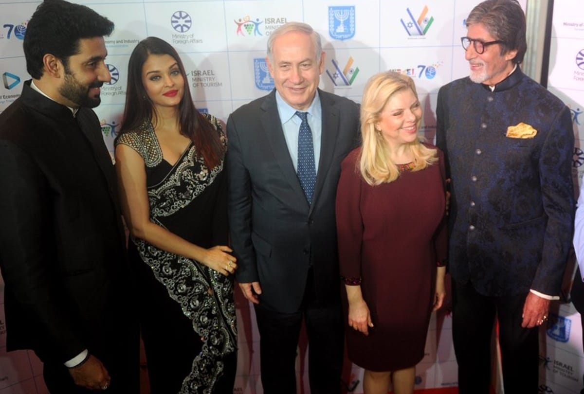 Aishwarya Rai Bachchan and Vivek Oberoi come under the same roof at israeli prime minister programme
