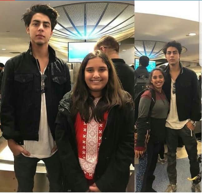 Shah Rukh khan Son Aryan Khan Mobbed By Girls At London Airport