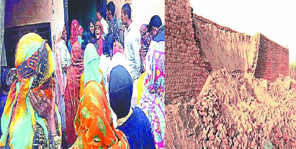 The brick kiln wall fell, death of two young women