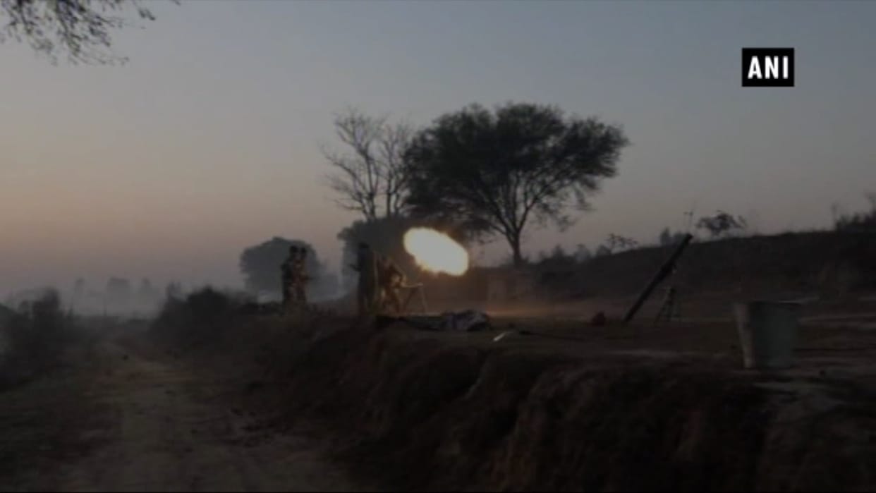 ceasefire violation by pakistan in sundarbani sector jammu kashmir