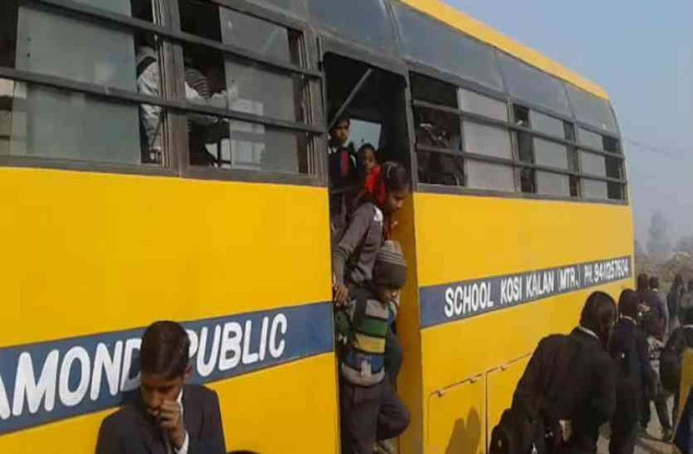 school bus hijack in mathura 