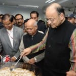 The ritual 'Halwa Ceremony' attended by Finance Minister Arun Jaitley