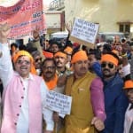 पद्मावत फिल्म के विरोध में प्रदर्शन