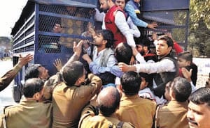 Arrested contestants, dozens arrested