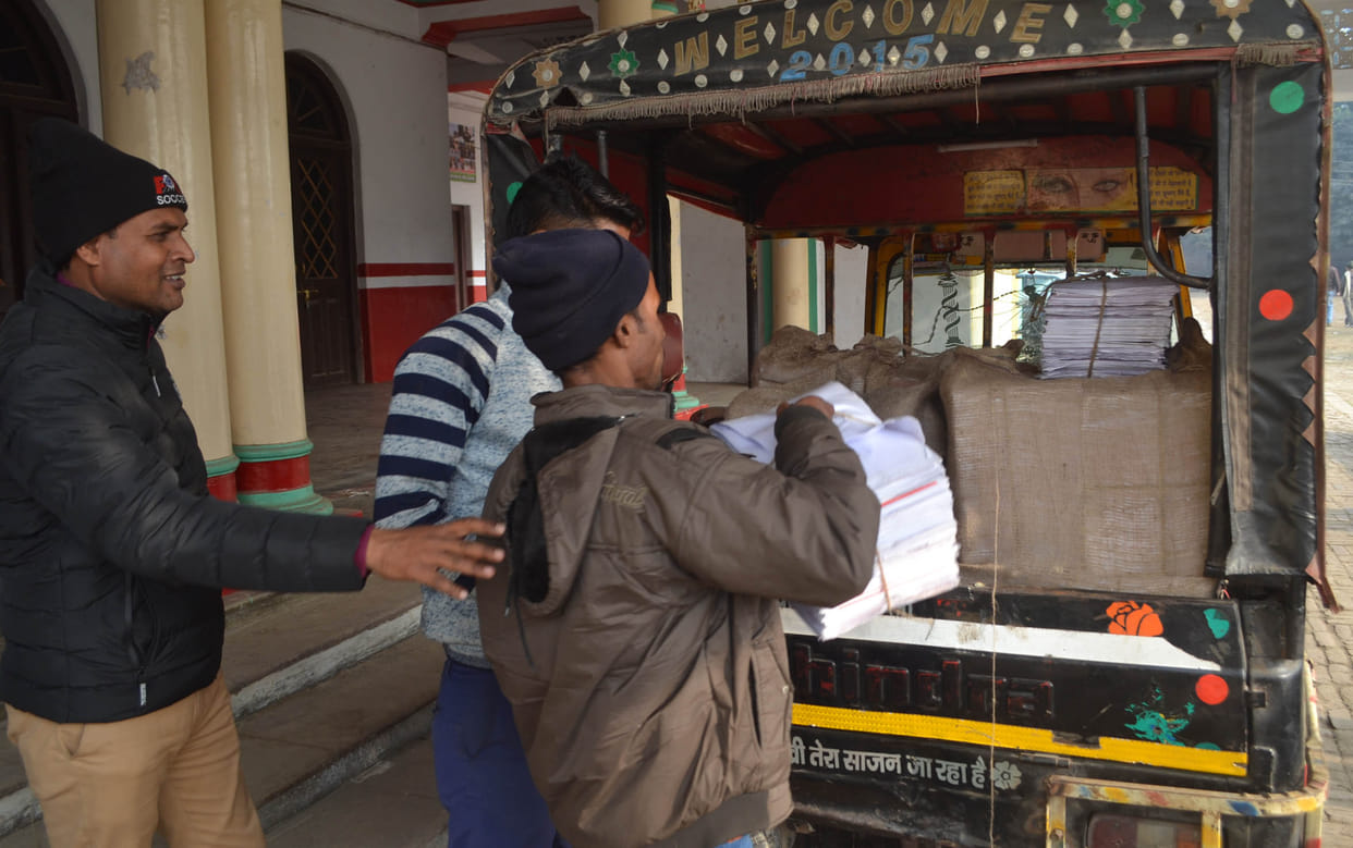 Answer books given to 80 schools on the first day