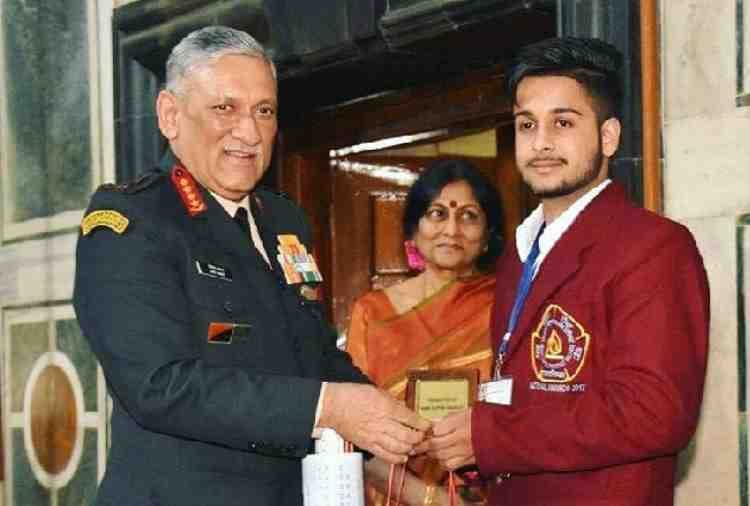 national bravery award winner karanbeer singh, pm modi honoured